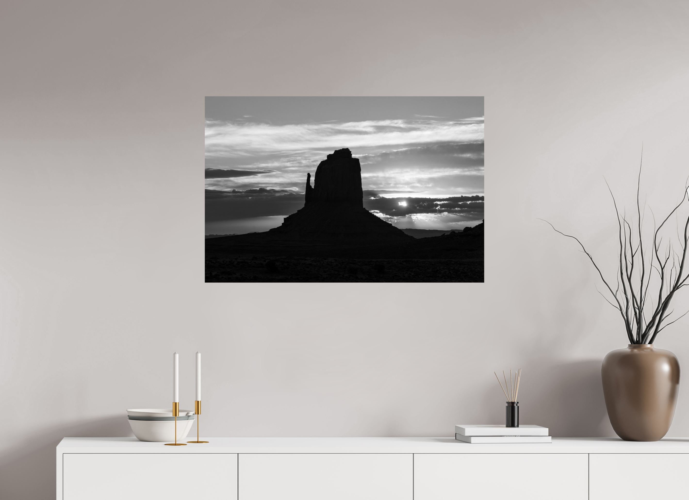 90 x 60 cm, Photo Print On Fuji Crystal DP II East Mitten Butte